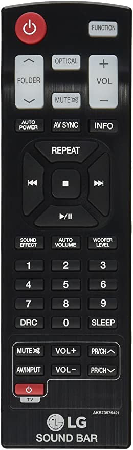 Controle Remoto Soundbar LG - Akb73575421