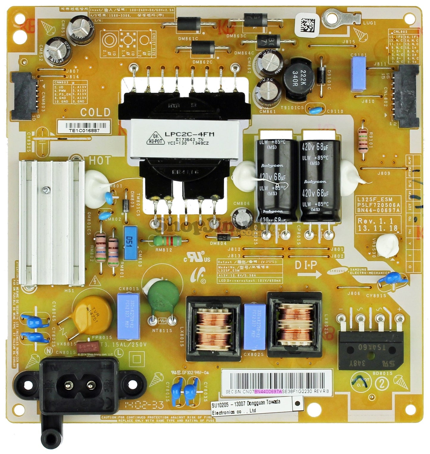 Fonte de Alimentação TV Samsung - Fonte Alimentação Tv - Bn44-00697A