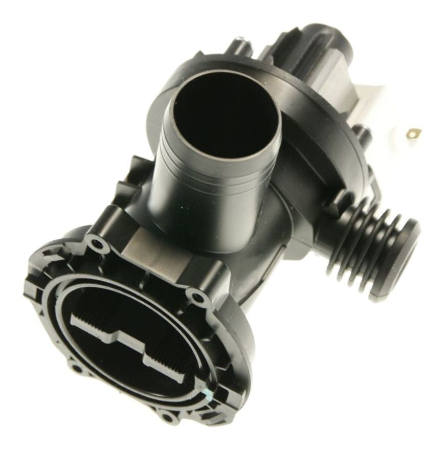 Drain pump for Hotpoint Ariston Indesit washing machines.
