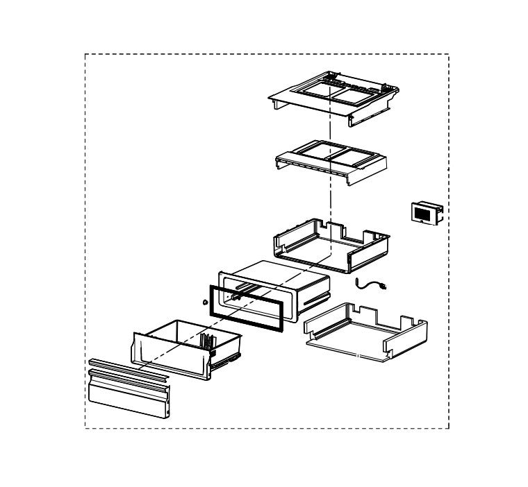 Low drawer/converter for Samsung refrigerator - DA97-13533B