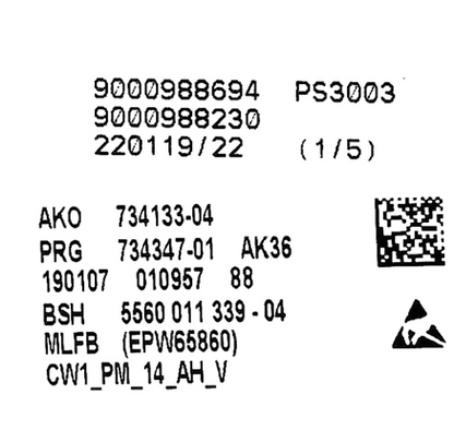 Módulo de Potência Máquina Lavar Roupa Bosch - 11004416