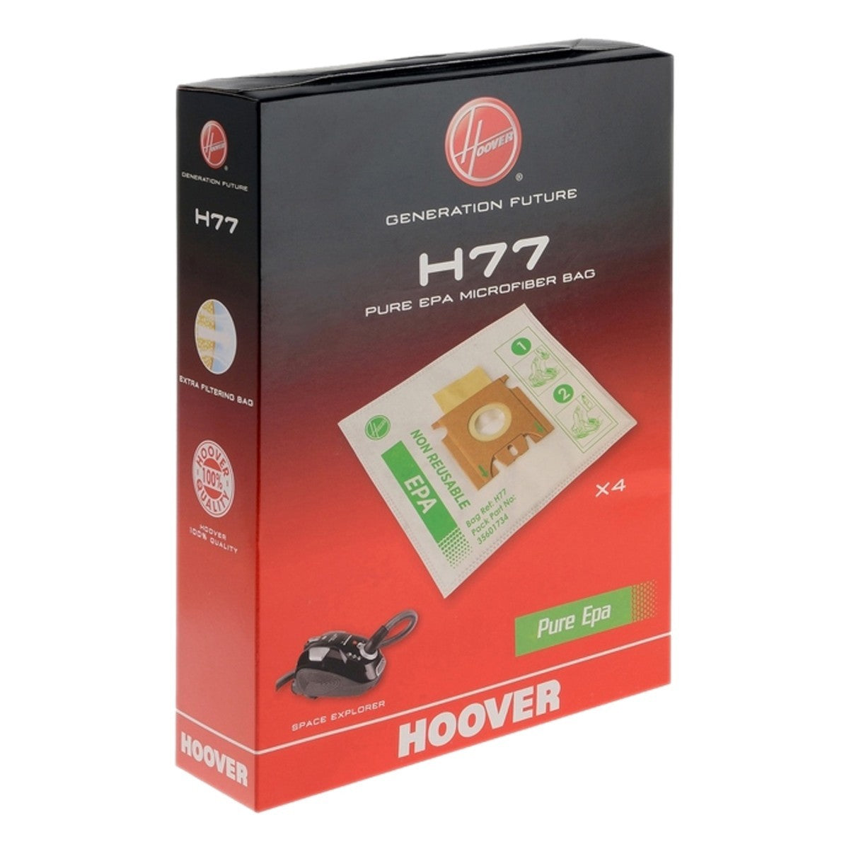 Kit de 4 sacos H77 de aspirador Hoover - 35601734