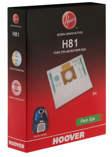 4 Microfiber Bags for Hoover H81 Vacuum Cleaner - 35601865
