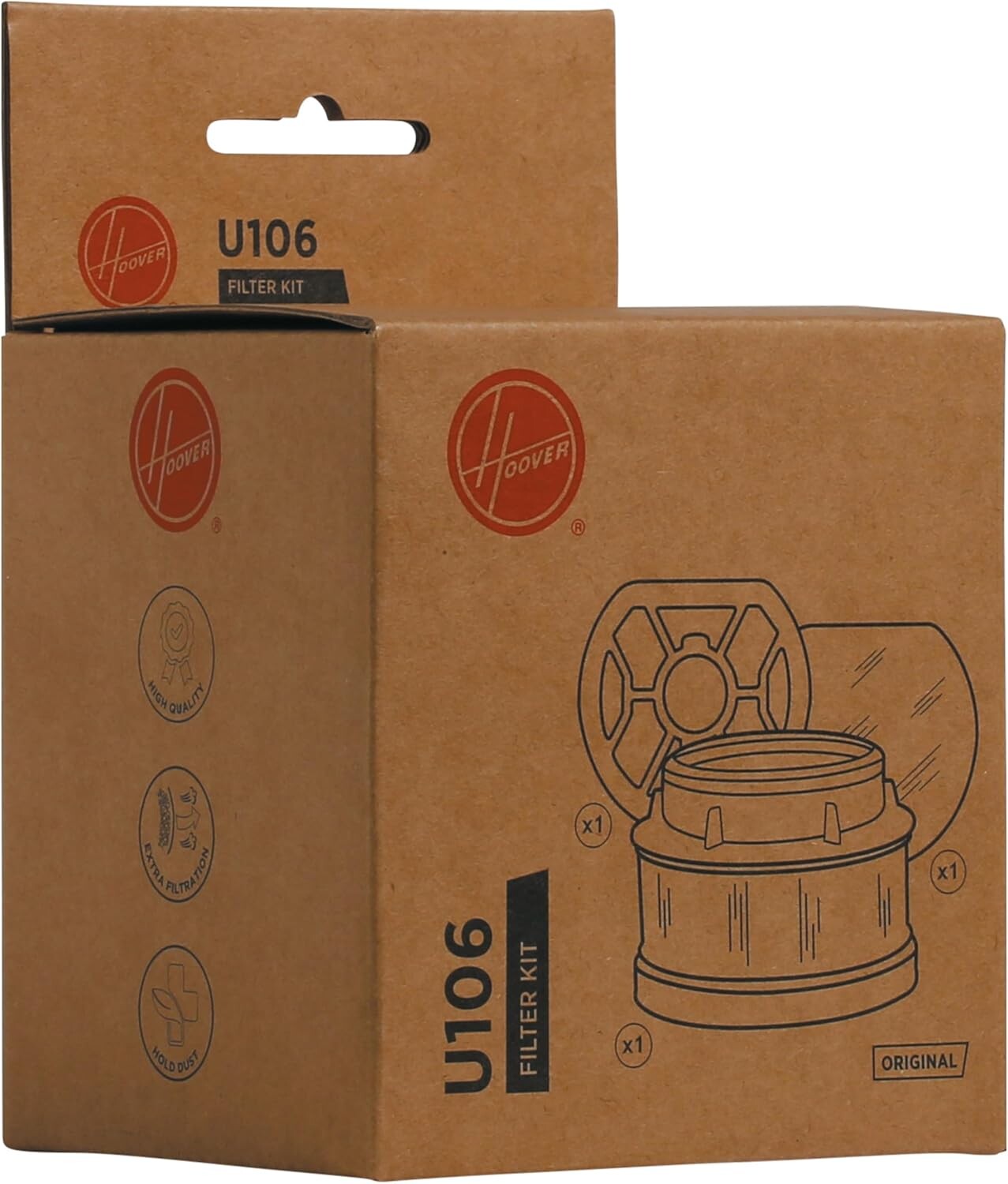 Kit filtro de aspirador vertical Hoover U106 - 35602708