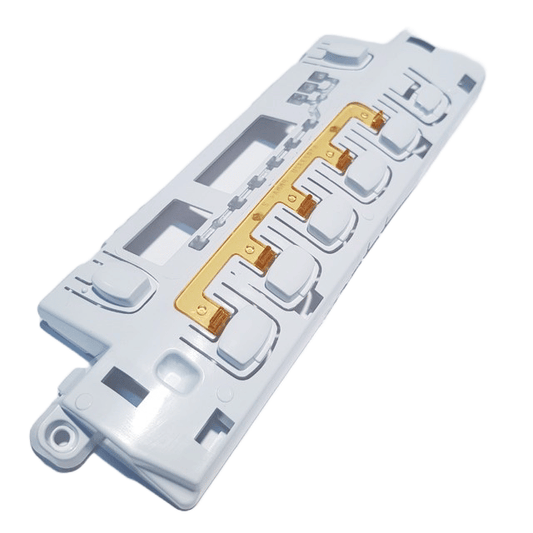 Washing machine button support and assembly Candy Hoover Haier - 41031906