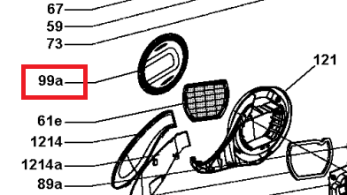 Grelha Exaustão Aspirador Hoover - 48013153