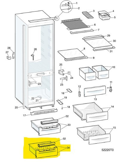 Indesit Refrigerator Drawer - C00283233
