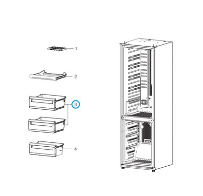 Samsung RL52V MID Freezer Drawer - DA97-07808A