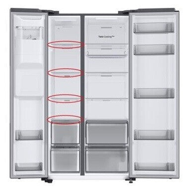 Prateleira de Vidro Congelador Samsung RS8000AC - DA97-16364K