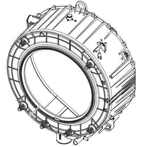 Front panel of the Samsung washing machine tub - DC61-03453A