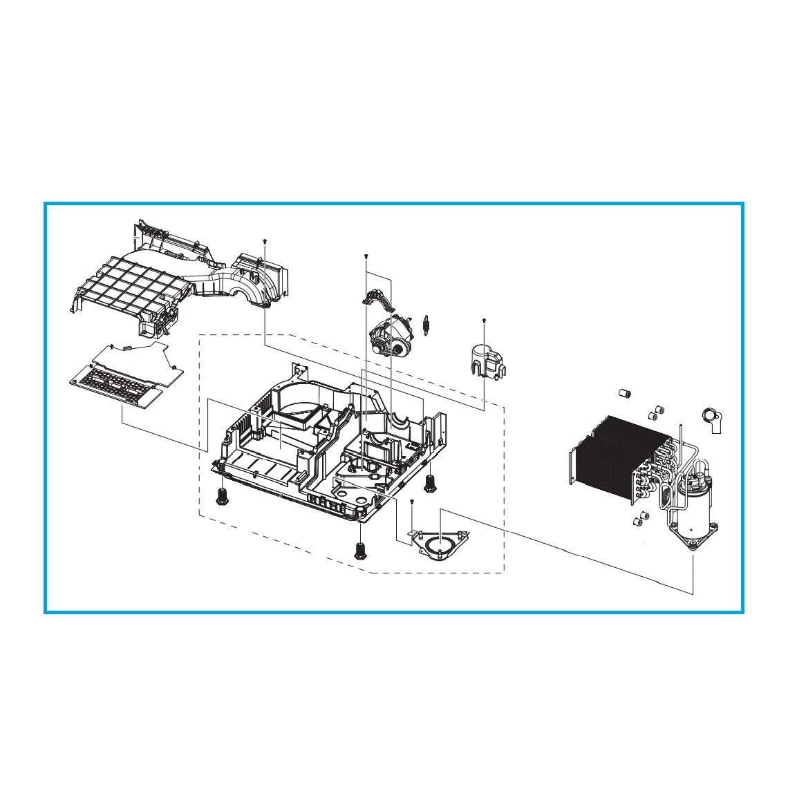 Base Circulation System Maquina de Secar Roupa Samsung DV70 - DC82-01203A