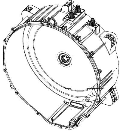 Banheira traseira para máquina de lavar Samsung - Cuba Traseira - Dc97-17356A