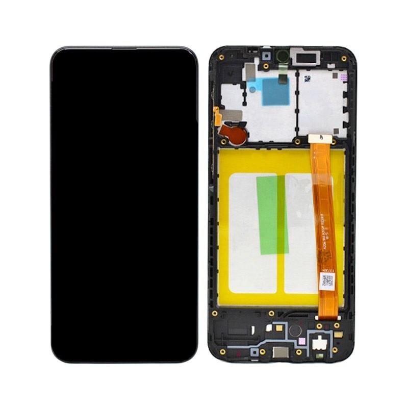 LCD e tela sensível ao toque preto Samsung Sm-A202F Galaxy A20