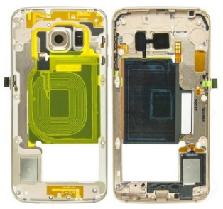 Frame Traseiro Dourado Samsung Galaxy S6 edge - GH96-08376C