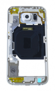 Frame Traseiro Branco Samsung Galaxy S6 - GH96-08583B