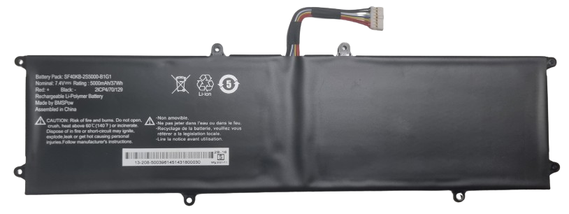 Bateria portatil Classmate 7.4V 5000mAh 3.7Wh - SF40KB-2S5000-B1G1
