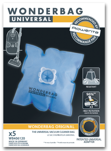 Kit de 5 Sacos de Aspirador Rowenta - WB406120