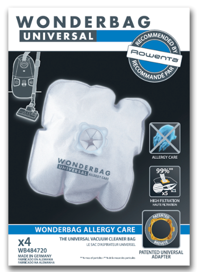Kit de 4 sacos de aspirador Rowenta - WB484720