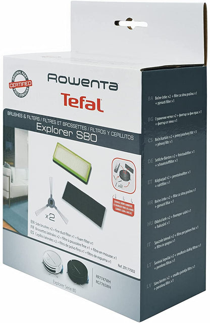 Kit 2 filtros e 2 escovas aspirador robot Rowenta - ZR177002