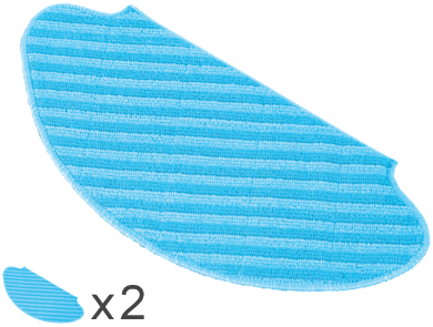 2 units of microfiber mop pads for Rowenta robot vacuum cleaner - ZR690202