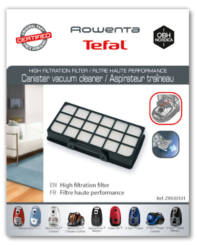 High-performance HEPA filter for Rowenta vacuum cleaner - ZR920101
